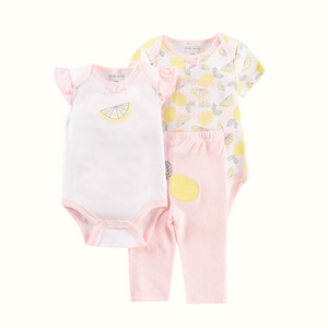 3pc Lemon Bodysuit Pants Set