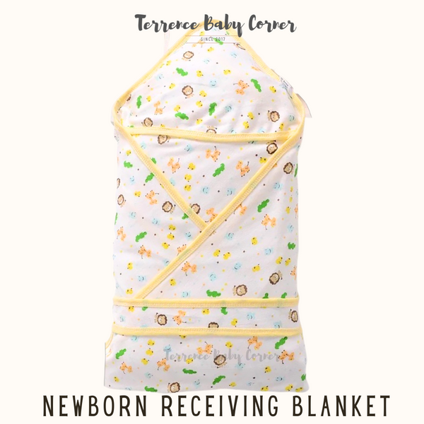 Newborn Receiving Hooded Swaddle Blanket