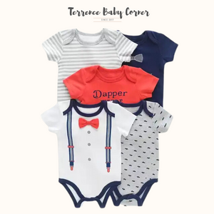 5pc Gentlemen Baby Boy Bodysuit