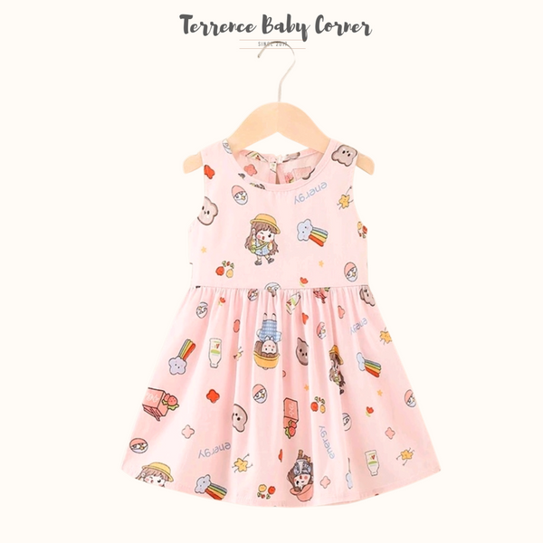 Toddle Kids Girl Sleeveless Cotton Dress