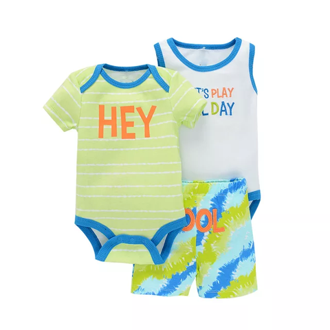 3pc Hey Cool Sleeveless Bodysuit Short Value Set