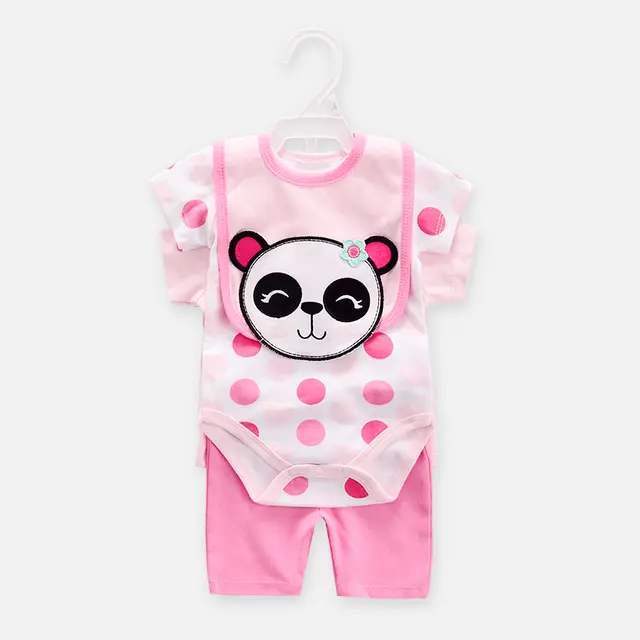 4pc Panda Infant Girl Clothes Value Set