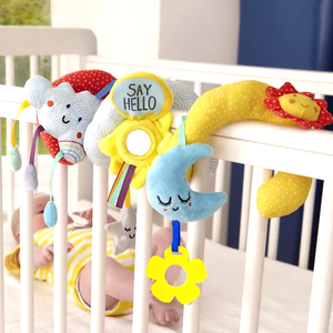 Stroller Baby Crib Spiral Sensory Mobile Rattle Toys