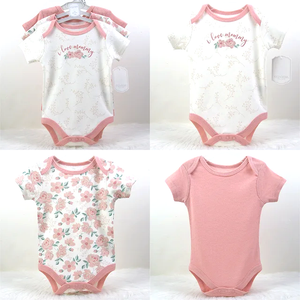 3pc I Love Mommy Flower Baby Girl Bodysuit Onesie Set