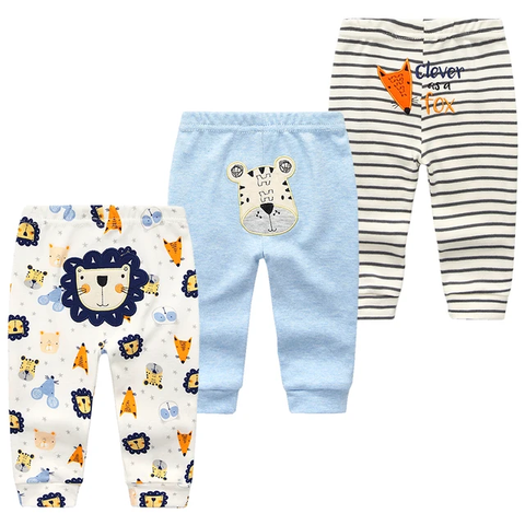 3pc Blue Lion Baby Boy Pants Set