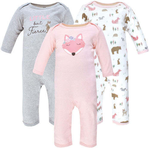 3pc Little But Fierce Fox Coverall Set