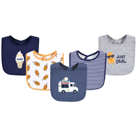 5-piece Just Chillin' Drooler Cotton Bib Set