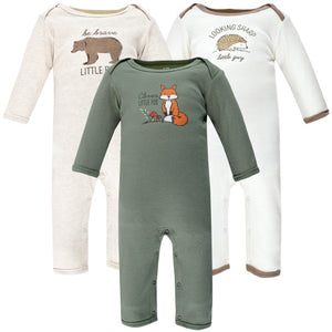 3pc Little Boy Fox Coverall Sleepsuit Set