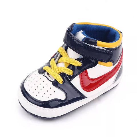 Infant Baby Black Red Sneaker High Cut Shoes