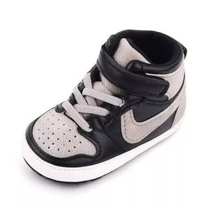 Infant Baby Gray Sneaker High Cut Shoes