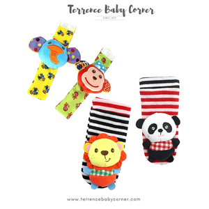 Infant Baby Wrist and Socks Finder Sensory Animals Toys