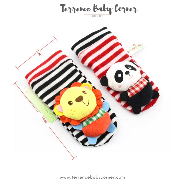 Infant Baby Wrist and Socks Finder Sensory Animals Toys