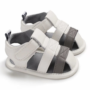 White Gray Infant Baby Softsole Sandals