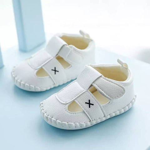 Baby Boy White Prewalker Sandals