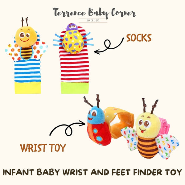 Infant Wrist and Feet Baby Girl Finder Sensory Toy