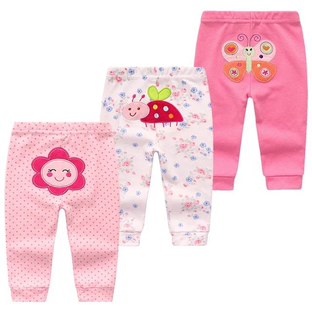 3pc Butterfly Baby Girl Cotton Pants Set