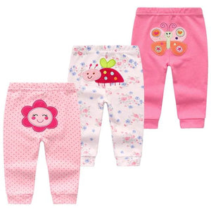 3pc Butterfly Baby Girl Cotton Pants Set