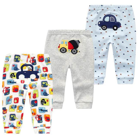 3pc Cars Baby Boy Cotton Pants Set