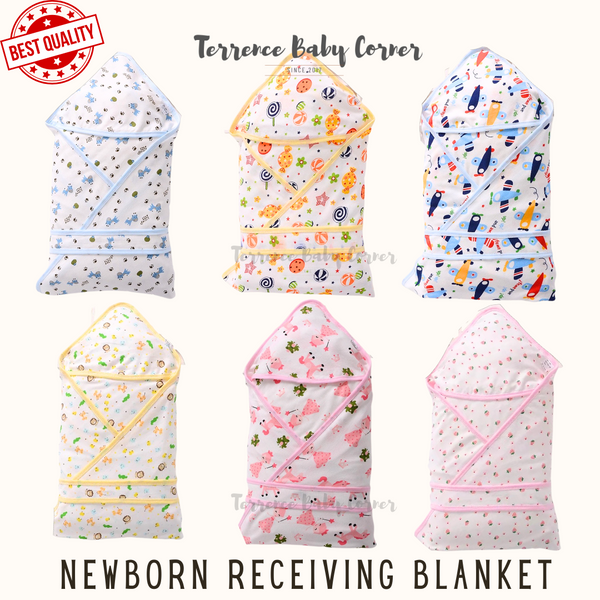 Newborn Receiving Hooded Swaddle Blanket