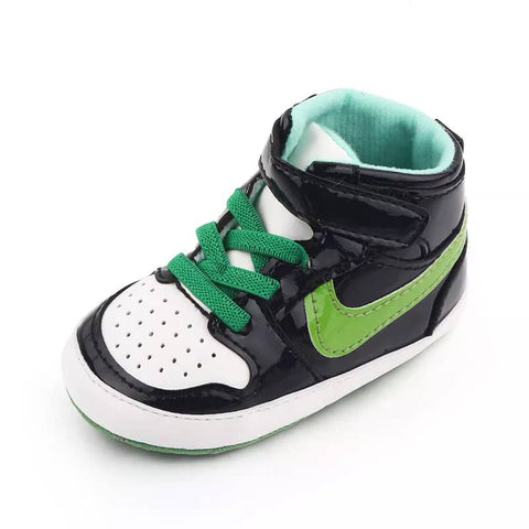 Infant Baby Green Sneaker High Cut Shoes