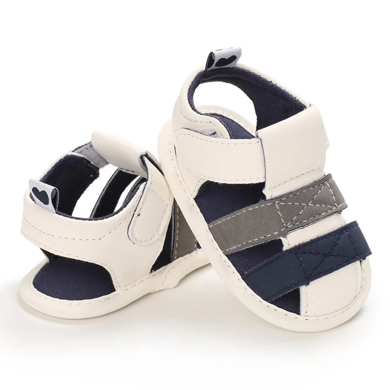 Gray White Blue Infant Baby Softsole Sandals