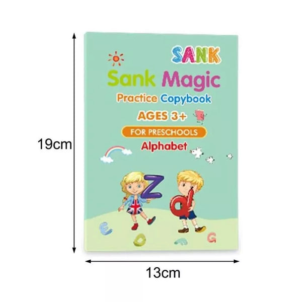 4pcs Preschool Educational Writing Magic Book Set