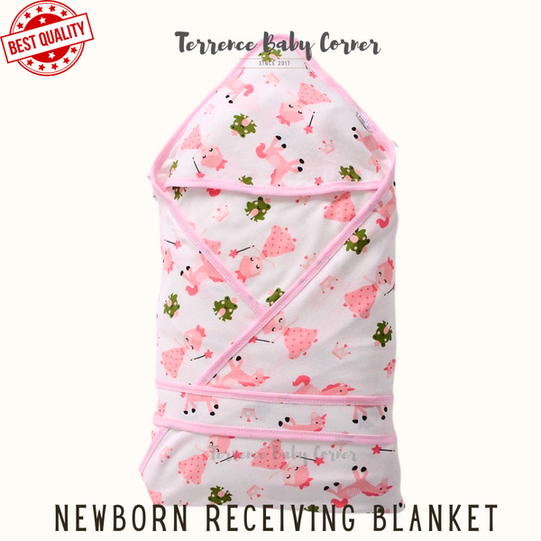 Newborn Receiving Hooded Swaddle Blanket