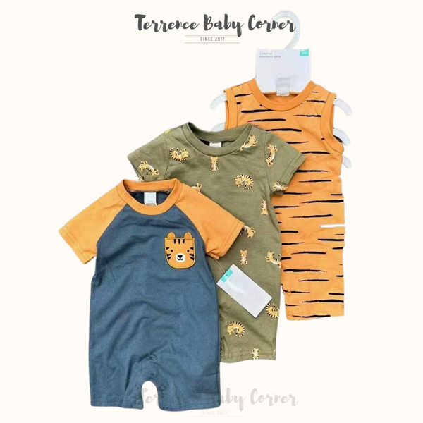 3pc Baby Toddler Rompers Jumpsuit Set