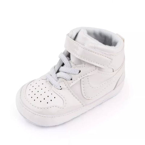 Infant Baby White Sneakers High Cut Shoes