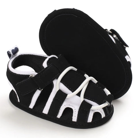 Black White Baby Toddler Sandals