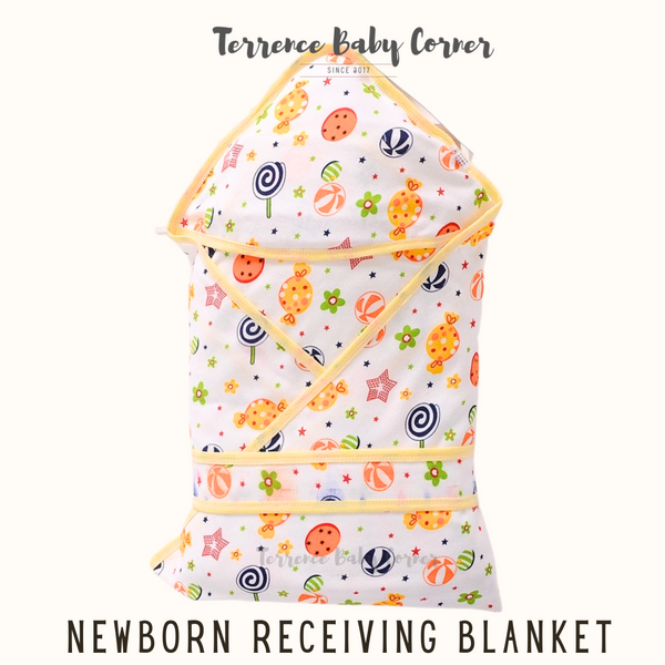 Newborn Receiving Hooded Swaddle Blanket