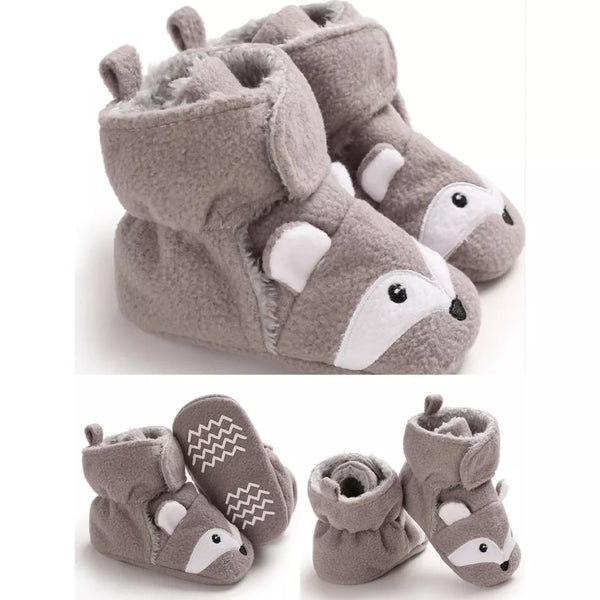 Baby Toddler Animals Soft Furry Shoes