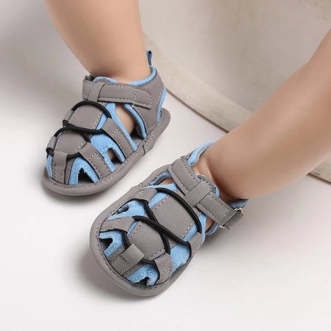 Blue Gray Infant Baby Softsole Sandals