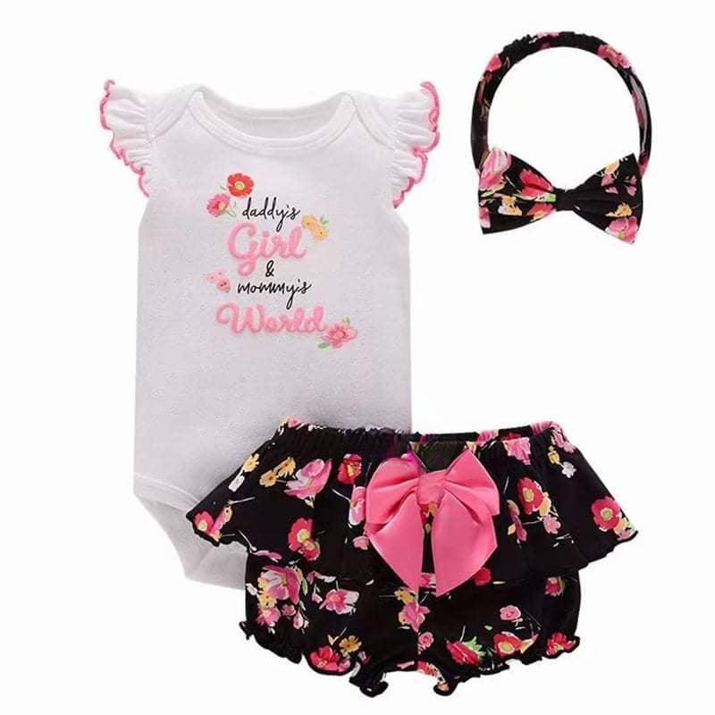 Daddy's Girl & Mommy's World Infant Girl Ootd Set