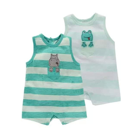 2piece Hippie & Frog Sleeveless Set