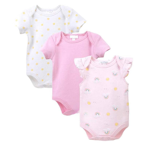 3pc Baby Rainbow Infant Bodysuit Set