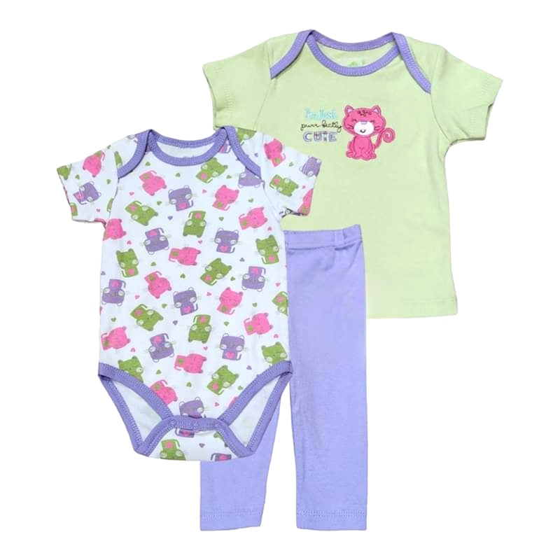 3piece Bodysuit Tees Pants Set