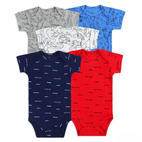 5-pc Animals Boy Bodysuit Set