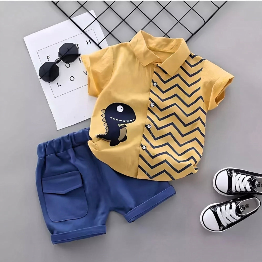 Infant Toddler Casual Polo Dino Terno