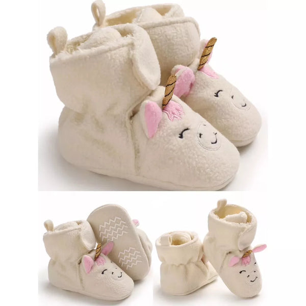 Baby Toddler Animals Soft Furry Shoes