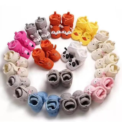 Baby Toddler Animals Soft Furry Shoes