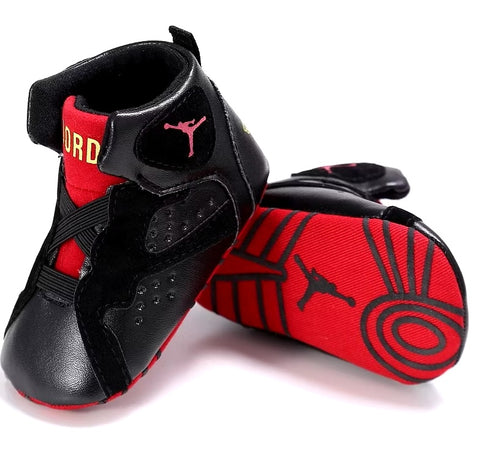 Infant Toddler Red Black Shoes