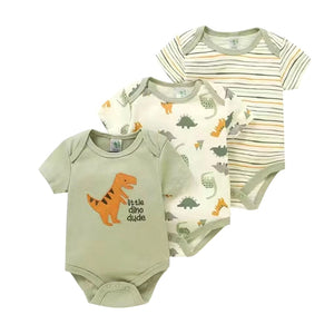 Little Dino Dude 3pc Infant Bodysuit Clothes Set