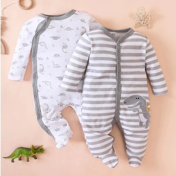 2pc Dinosaur Infant Baby Frogsuit Set