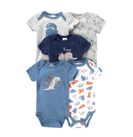 5-piece Dinosaur Bodysuit Set