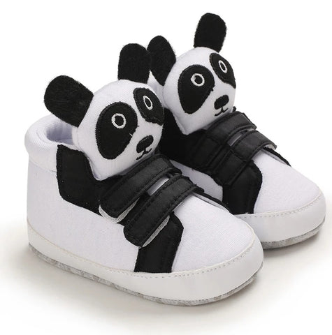 White Black Panda Infant Baby Shoes