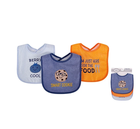 3pc Smart Cookie Drooler Bib Set