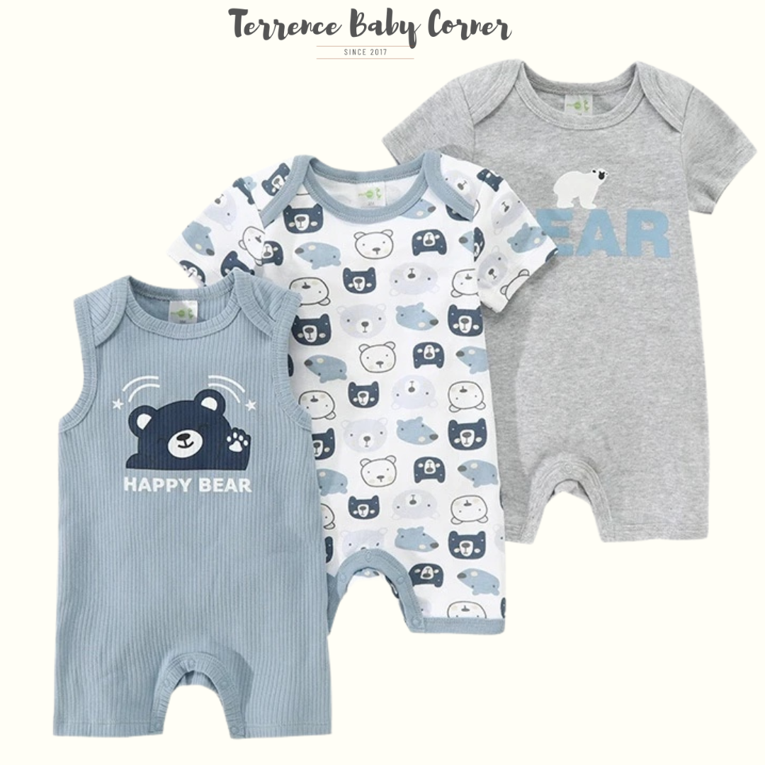 3-piece Infant Baby Boy Rompers Set