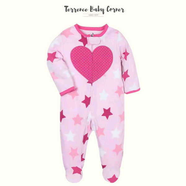 Infant Girl Baby Cotton Frogsuit Set