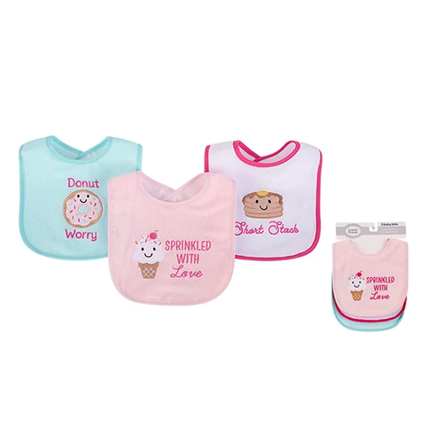 3pc Sprinkled with Love Drooler Bib Set